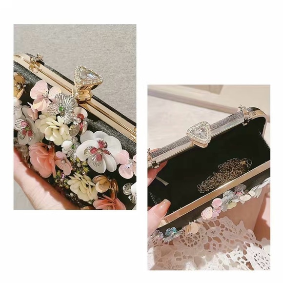 Jane Chic Designs Black Blooming Bliss Clutch - Picture 2 of 9